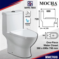 MOCHA Italy One Piece WCMWC7610S Trap Mocha Italy Toilet Bowl Mangkuk Tandas Duduk 马桶 Toilet Seat Water Closet