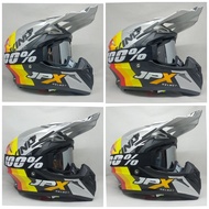 JPX COSS full face helmet JPX CROSS FOX1 helmet Motif X37 Plus GOGGLE 100%