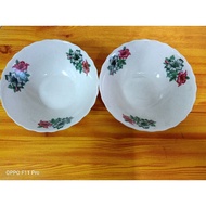 2 biji mangkuk Kuah bunga kangkung vintage / 2 pcs big serving bowl vintage