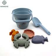 MINMENG  Sand Play Tool Set Children's Beach Bucket Silicone Sand Digging Bucket Seaside Water Play 