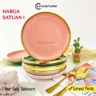 Hcstore SULTAN DINNER PLATE STEAK PLATE SIZE 20CM and 25CM UNIT PRICE Gold Ceramic Ceramic Plate