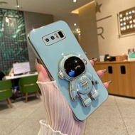 Casing samsung note 8 phone case with holder ring softcase Electroplated silica gel shockproof ZJYHY01