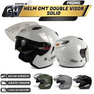 Original GMT Double Visor Helmet, SNI Adult Half Face Helmet