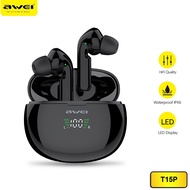 Awei T15P Waterproof TWS Earbuds Led Digital Display Bluetooth Earphone Wireless Touch Control Super Low Latency