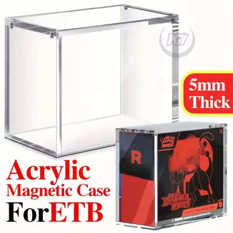 1/2pc Acrylic Magnetic Display Box for ETB Collectibles Cases Dustproof Stackable Transparent Card H