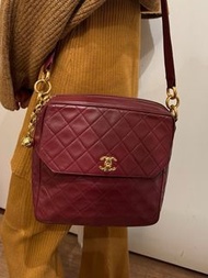 Chanel Vintage Brick Red Camera bag復古磚紅金球相機包