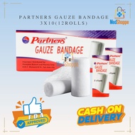 PARTNERS GAUZE BANDAGE 3x10(12ROLLS)