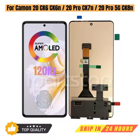 iParts Replacement New Display for Tecno Camon 20 CK6 CK6n 20 Pro CK7n 5G CK8n 120Hz AMOLED Touch Sc