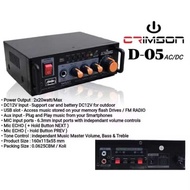 Crimson D-05 AC-DC Mini Amplifier Bluetooth USB Radio