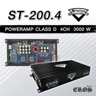 New2024 เพาเวอร์แอมป์ STATUS รุ่น ST200.4 Class D 4 channel อัพเกรต งานดีไซน์สวยกำลังวัตต์เต็มเสียงชัดใส ระดับ Hiend