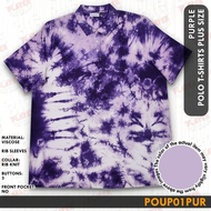 Plus Size Men's Polo T Shirt With 3 button No Pocket Color Purple Code POUP01PUR