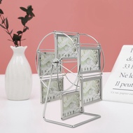 Moonbase Metal Rotating Picture Frame  Ferris Wheel Photo 6 Frames 5x3.5in Desk Table Top Vintage Di