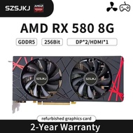 182 Video AMD Radeon RX 580 8GB GDDR5 256bit GPU Computer Game Graphics Card For Series Cards RX580 