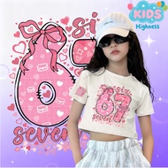 (24 Hours Delivery) In 2025! Girls Short Sleeve T-Shirt 1 Cotton Printed W341