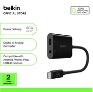 Belkin NPA004btBK RockStar 3.5mm Audio+USB-C Charge Adapter