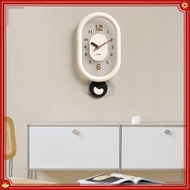 [Panda Bear] Clock Wall Clock French Cream Style Wall Clock Household Living Room Clock Modern Minimalist Wall Clock Swing Clock Wall Hanging Wall Clock Creative Wall Clock Perforation-Free