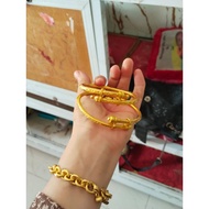 22k Gold Crystal Plated Gold Wrap Bracelet Very Similar to 22k Gold There is a Letter When Purchased