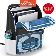 New Backpack for PS5/Slim/Pro Console, Full Protection PS5 Carrying Case Travel Bag, Large Capacity 