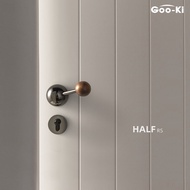 GOO-KI Semicircle Black Walnut Door Lock American Style Bedroom Door Lock Interior Door Handle Furniture Indoor Door Handle Lockset