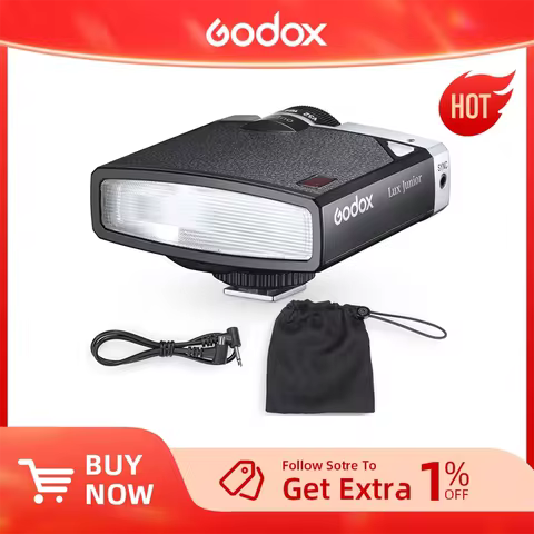 Godox GN12 Lux Junior Camera Flash 6000K±200K 7 Levels Flash Speedlite Trigger for Canon Nikon Fujif