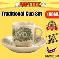 [MR.COOK] Traditional Cawan Set Cawan Kopi Cawan Kopitiam Kopitiam Cup & Saucer Set Kopi Cup & Sauce