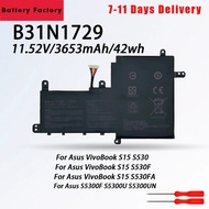 NEW B31N1729 Laptop Battery For ASUS VivoBook S5300F S5300U S5300UN S530F S530UA S530UN X530F X530FN