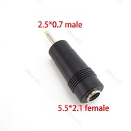 5pcs DC Power Adapter 2.5X0.7mm male to 5.5*2.1mm female Connector Tablet Charger Adaptor  SG9B3