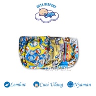 Duta Diapers Insert dan Popok Kain Bayi PAKET 12PCS CLOUDI Motif CELANA Cuci Ulang
