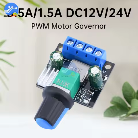 DC12V 24V PWM Motor Speed Controller LED Dimmer B10K Potentiometer Knob For Brush Motor Brushless Mo