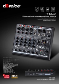R-602 MIXER 6 CHANNEL DBVOICE ORIGINAL / MIXER 6 CHANNEL / R602 DBVOICE / R 602 DBVOICE
