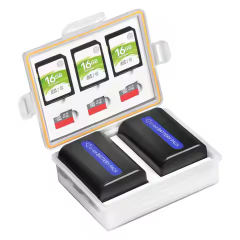 Camera Battery Storeage Box for LP-E8 LP-E6 LP-E10 LP-E12 LP-E17 EN-EL3E EN-EL14 EN-EL15 NP-FW50 NP-