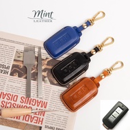Mitsubishi Key Case 100% Genuine Leather Xpander Attrage Car Accessories Outlander Mitsubishi Key Co