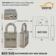 KEY-NOX Heavy Duty Rekeyable Stainless Steel Padlock (KX640AI / KX650AI)