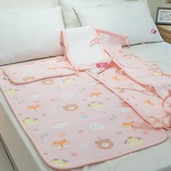 3D透氣嬰兒床寢組 粉色甜甜 蜂巢式結構 台灣製【超取限一組】