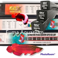 Lampu Tanning View Red Arwana GEX-52 GEX -72 GEX-92 Special Super Red 10.000 kelvin Led Aquarium