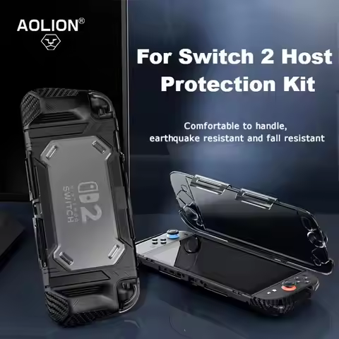 AOLION Half Pack Protective Case for Switch 2 Gaming Console TPU Durable Cover for Ninten-do Switch 