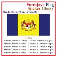 Putrajaya Flag Sticker Rectangle Postcard / Stiker Pelekat Poskad Bendera Putrajaya