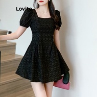 Lovito Casual Dress Plain Pocket Dress for Women LNE52157