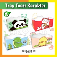 Box Tray Toast Bread/Bread Toast Box Toast Packaging (CUTE CHARACTERS)