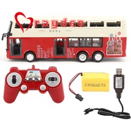 Bus Toys Cars, E640 001 1:18 Double Decker Toy Remote Control Sightseeing Broadway City Tour Bus Children DIY Bus Model Car Toy