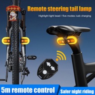 Amonghot&gt; Bike Turn Signal Rear Light LED Bicycle Lamp USB Rechargeable Bike Wireless Lights Back MTB Tail Light Bike Accessories new