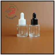 20ml glass pipette bottle /natural 20ml serum bottle 20ml flat shoulder pipette bottle