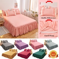 Bed Skirts Red/Purple Bed Skirt Twin Queen King Bedsheet with Skirt(150 x 200cm/180 x 220cm/200 x 20