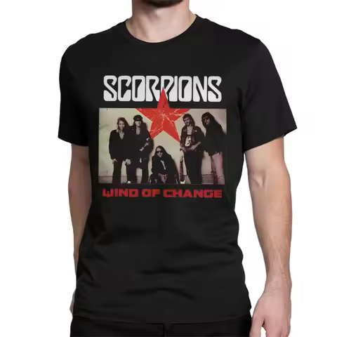 Men Women Printed T-Shirt Heavy Metal Scorpions Cotton Tees Short Sleeve Hard Rock Band T Shirt Roun