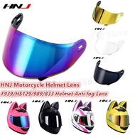 HNJ Motorcycle Helmet Lens Original F939 Helmet Anti Fog Lens Transparent Gold Color Motor