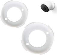 TEYOUYI Mounting Plate for Google Nest Camera Replacement Part for Nest Cam Outdoor (Battery) Locking Collar,Accessory for Nest Cam Outdoor 2PCS White