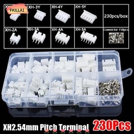 FKILLAONE 230Pcs Pin Connector, 2p 3p 4p 5pin Male And Female 2.54mm Pitch Terminal, Housing Kit XH2