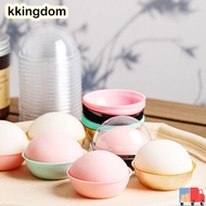 KKINGDOM Round Plastic Moon Cake Box, DIY Hemispherical Wedding Party Cake Box,  Small Round 50pcs T