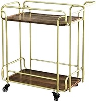 Golden Hotel Bar Trolley Restaurant Mobile Hand Push Dining Cart Dining Side Table Fruit Cart Comrci