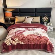 Winter Raschel Blanket Cover Fleece Thickened Double Layer Warm Blanket Double-Sided Fleece Blanket 